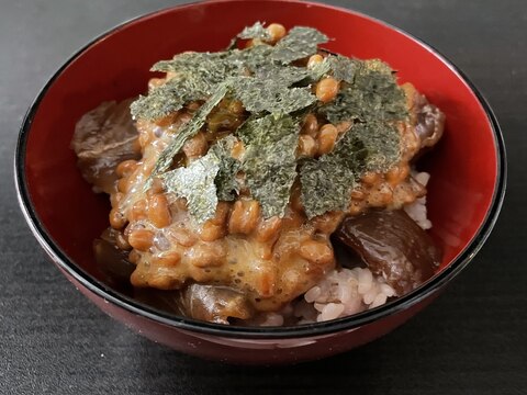 余った刺身で！漬け納豆丼